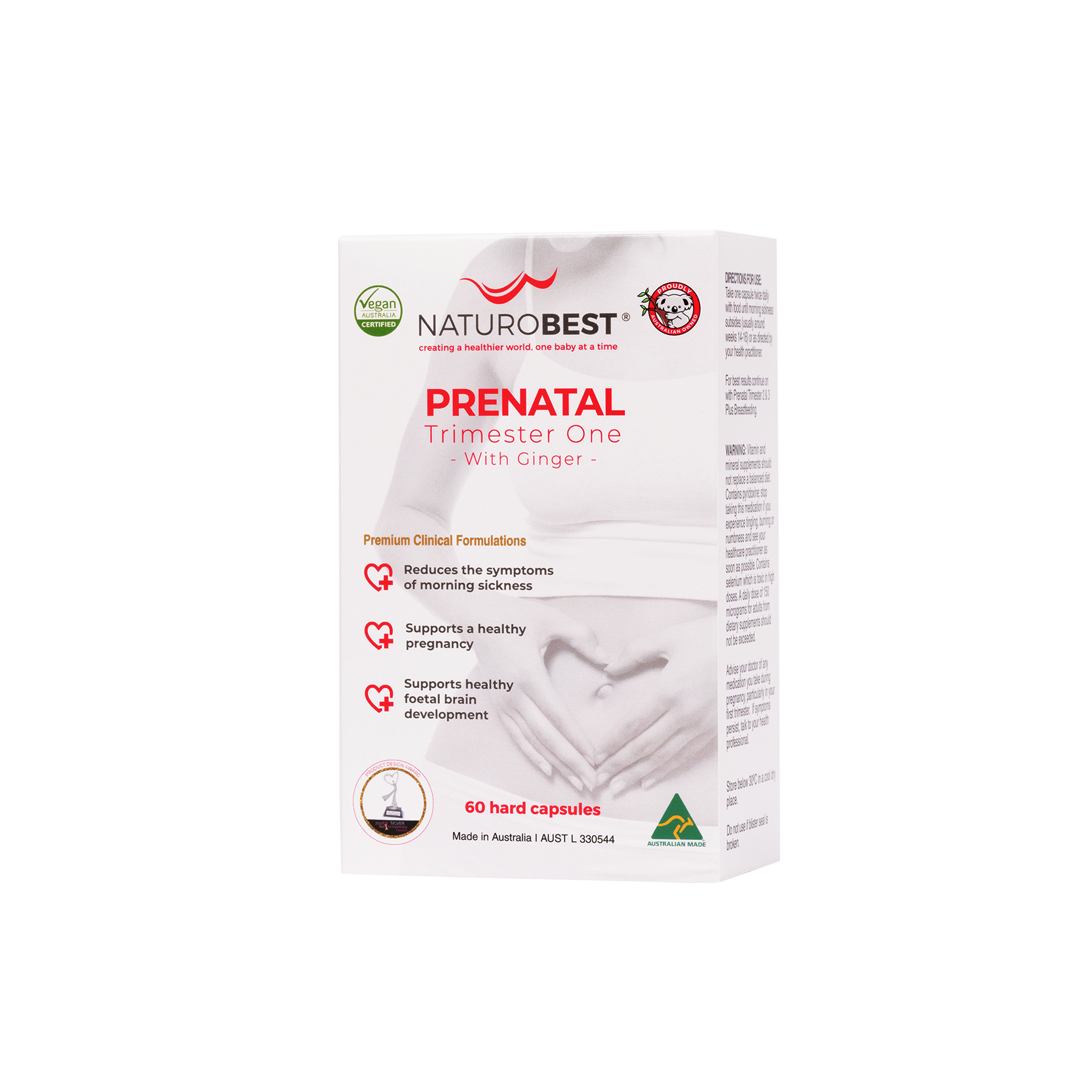 Prenatal Trimester One with Ginger – 60 Capsules | NaturoBest