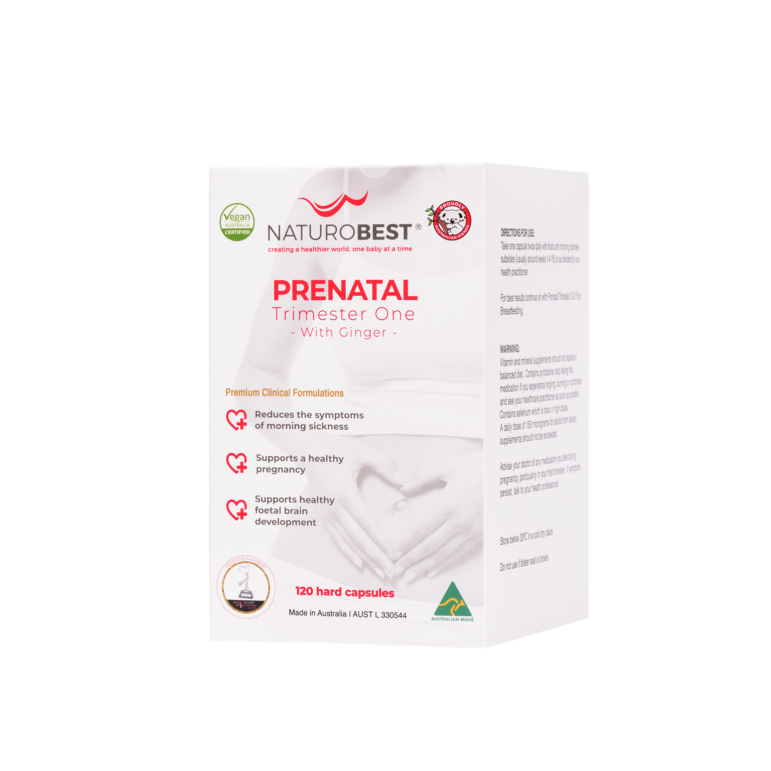 Prenatal Trimester One with Ginger – 120 Capsules | NaturoBest