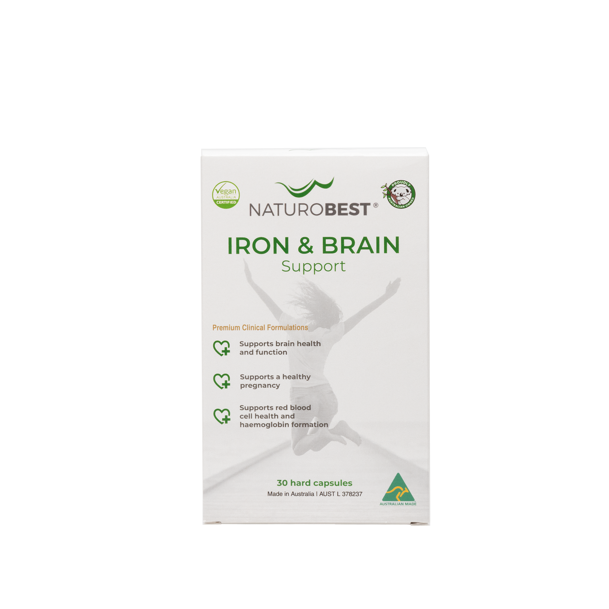 Iron & Brain Support - 30 Capsules | NaturoBest