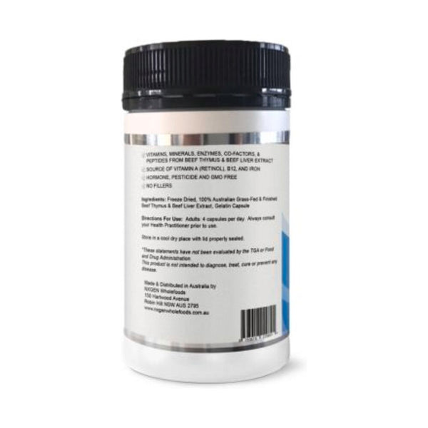 Beef Thymus 160 Capsules NXGEN Wholefoods Amrita Nutrition