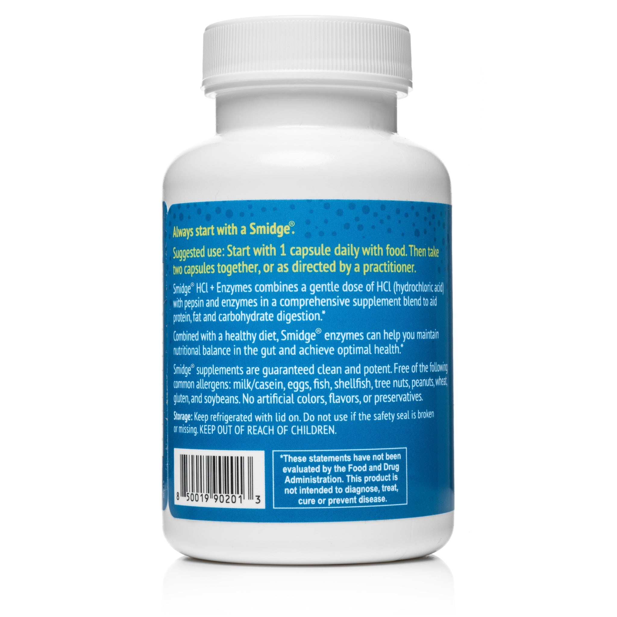 HCL + Enzymes - 120 Capsules | Smidge