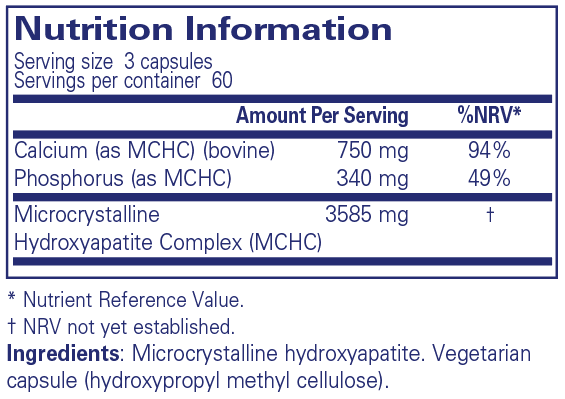 Calcium (MCHA) - 180 Capsules | Pure Encapsulations