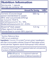 Curcumin 500 with Bioperine - 60 Capsules | Pure Encapsulations