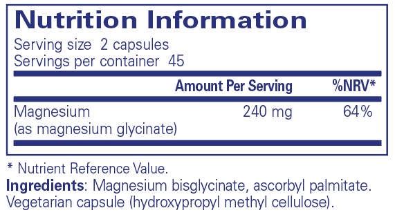 Magnesium (glycinate) - 90 Capsules | Pure Encapsulations