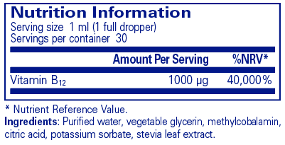 B12 Liquid -  30 ml | Pure Encapsulations