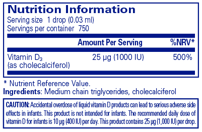 Vitamin D3 Liquid - 22.5 ml  | Pure Encapsulations