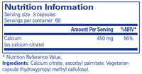 Calcium (citrate) - 180 Capsules | Pure Encapsulations