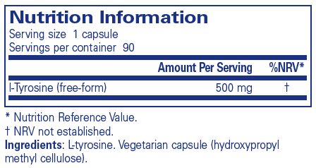 l-Tyrosine - 90 Capsules | Pure Encapsulations