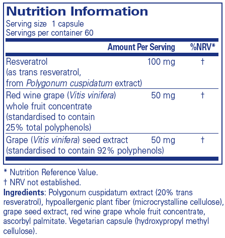 Resveratrol Extra - 60 Capsules | Pure Encapsulations