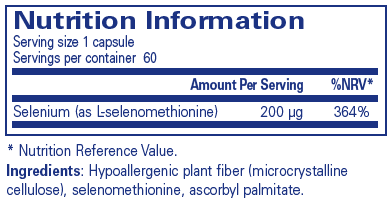 Selenium - 60 Capsules | Pure Encapsulations