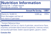 Vitamin A 10,000 IU  - 120 Softgels | Pure Encapsulations