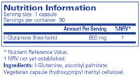 L-Glutamine 850 mg - 90 Capsules | Pure Encapsulations