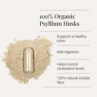 Organic Psyllium Husks - 120 Capsules | KIKI Health