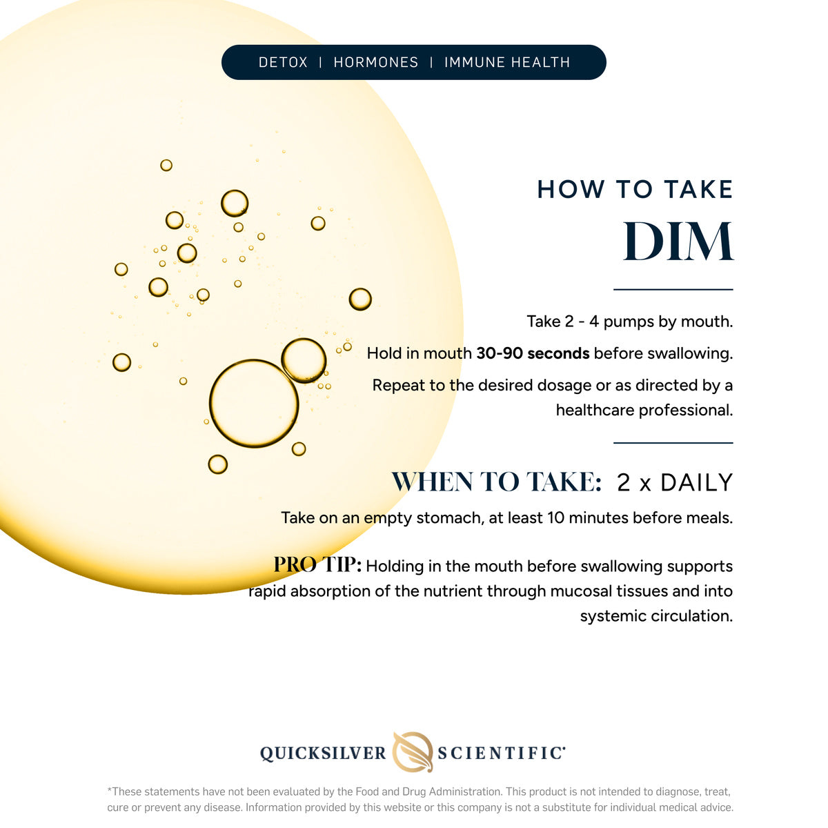 Liquid Dim DIM - 50ml - Quicksilver Scientific | Amrita Nutrition