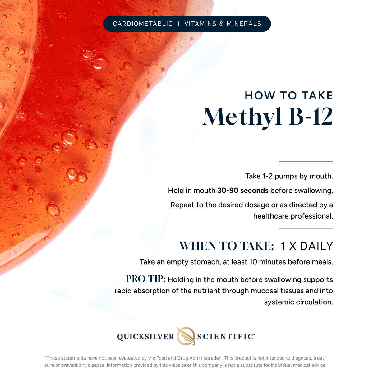 Methyl B12 - 30ml | Quicksilver Scientific