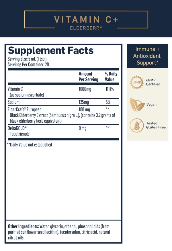 Liposomal Vitamin C & Elderberry - 120ml | Quicksilver Scientific