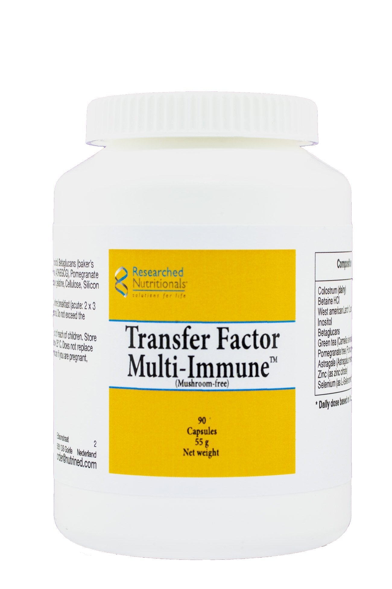 Transfer Factor Multi Immune (Mushroom Free) - 90 Capsules | Researched Nutritionals