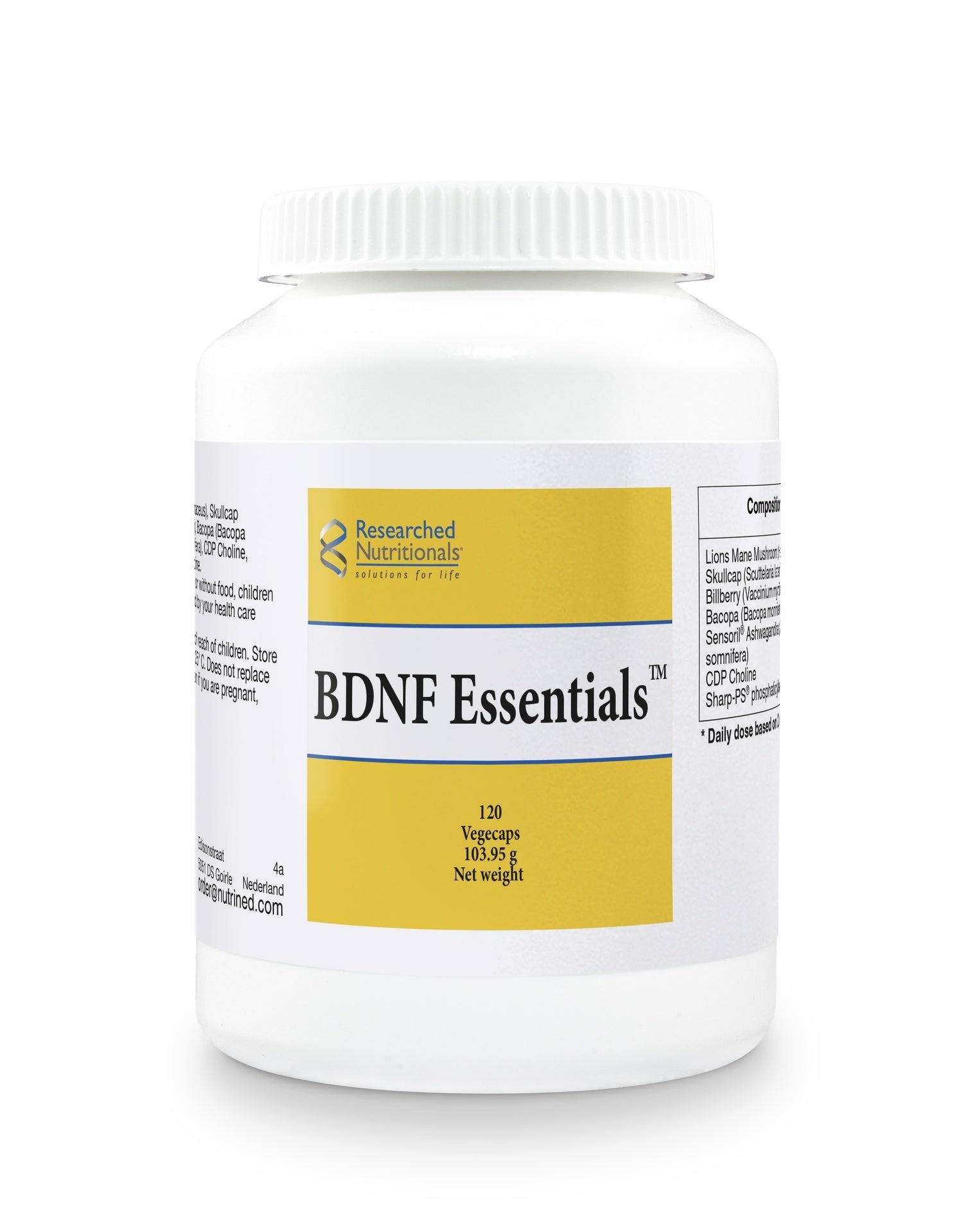 BDNF Essentials - 120 Capsules | Researched Nutritionals