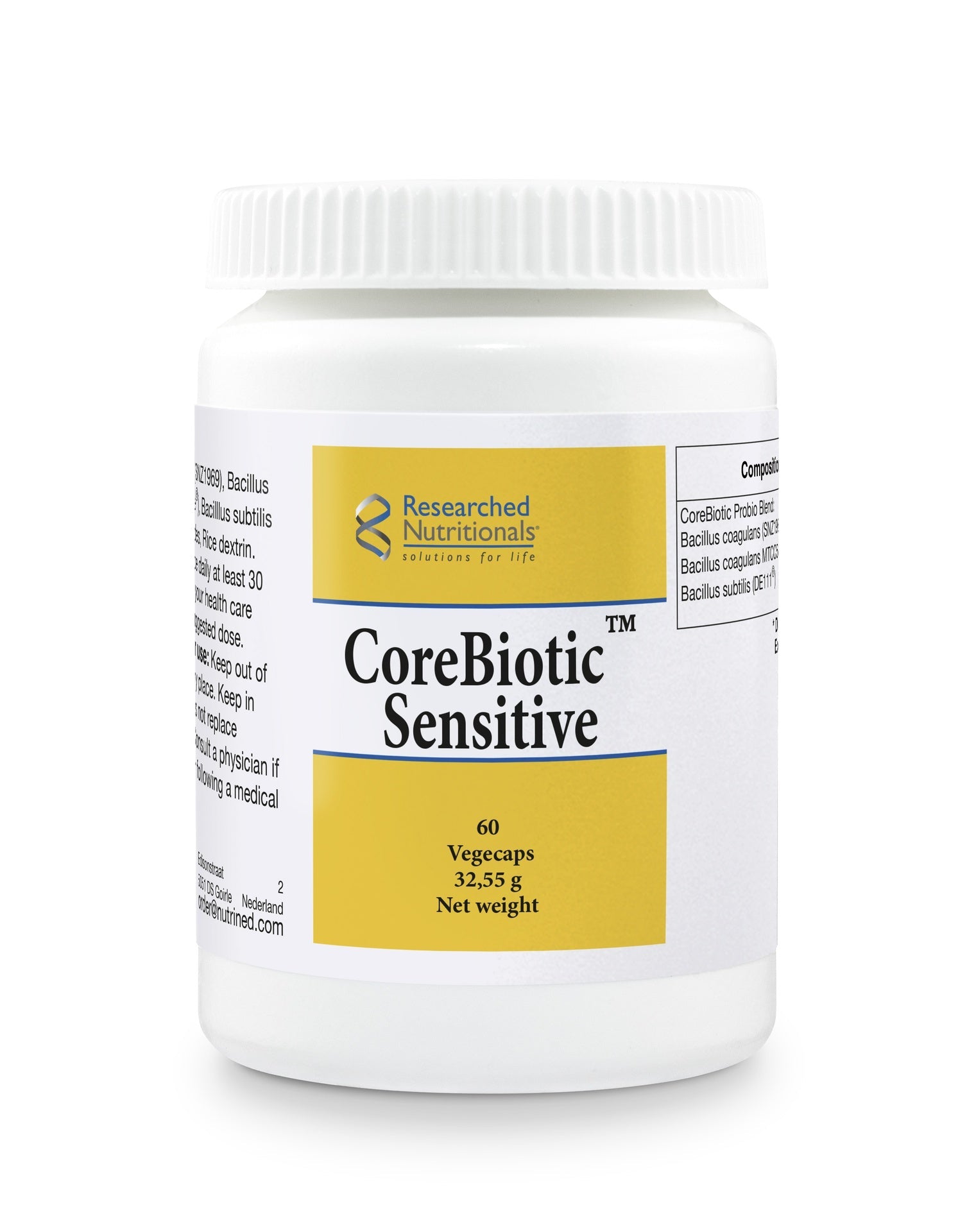 Corebiotic Sensitive (SIBO Compliant) - 60 Capsules | Researched Nutritionals