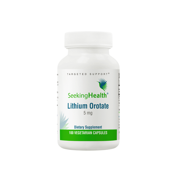 Lithium Orotate 5mg - 100 Capsules | Seeking Health