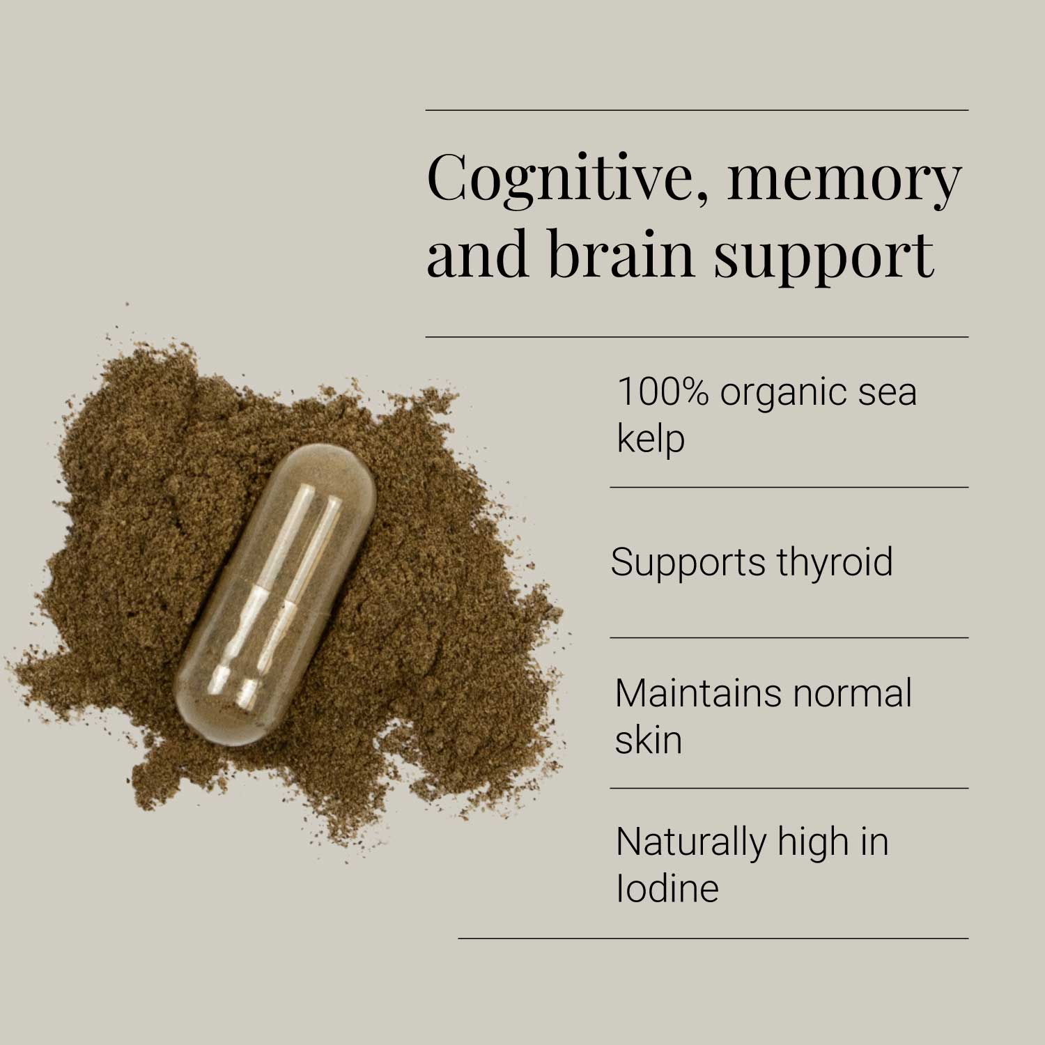 Organic Sea Kelp - 90 Capsules | KIKI Health