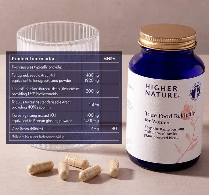 True Food Rekindle for Women - 60 Capsules | Higher Nature