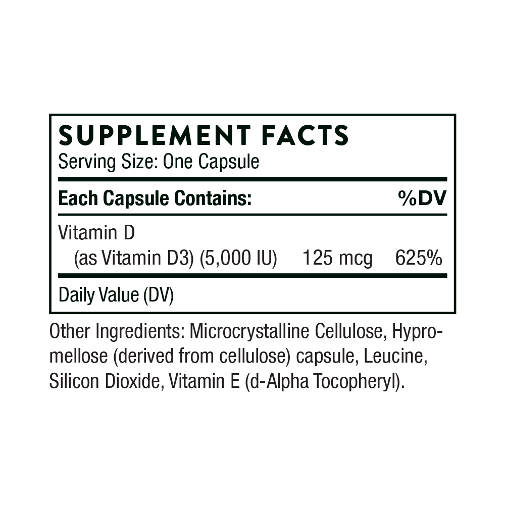 Vitamin D-5000 - 60 Capsules | Thorne