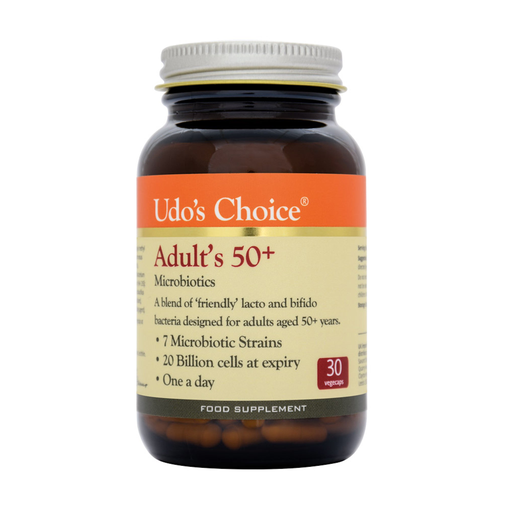 Adult's 50+ Blend Microbiotics - 30 Capsules | Udo's Choice