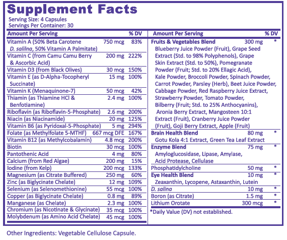 Whole Food Multivitamin for Women - 120 Capsules | Vitamin IQ
