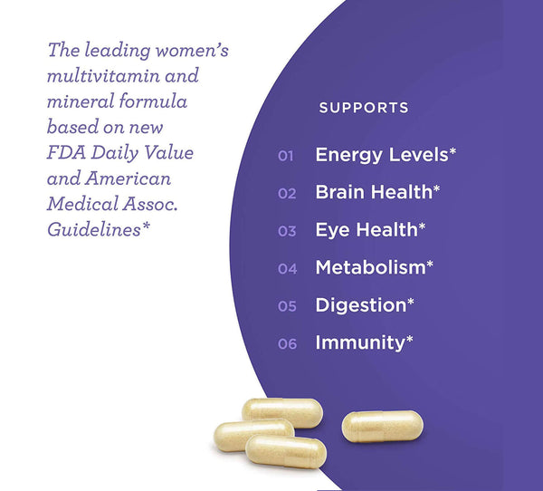 Whole Food Multivitamin for Women - 120 Capsules | Vitamin IQ