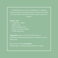 VitamoreD Fast-Acting Vitamin D3 Supplement - Active Form Calcifediol for Enhanced Absorption | Made By Daily