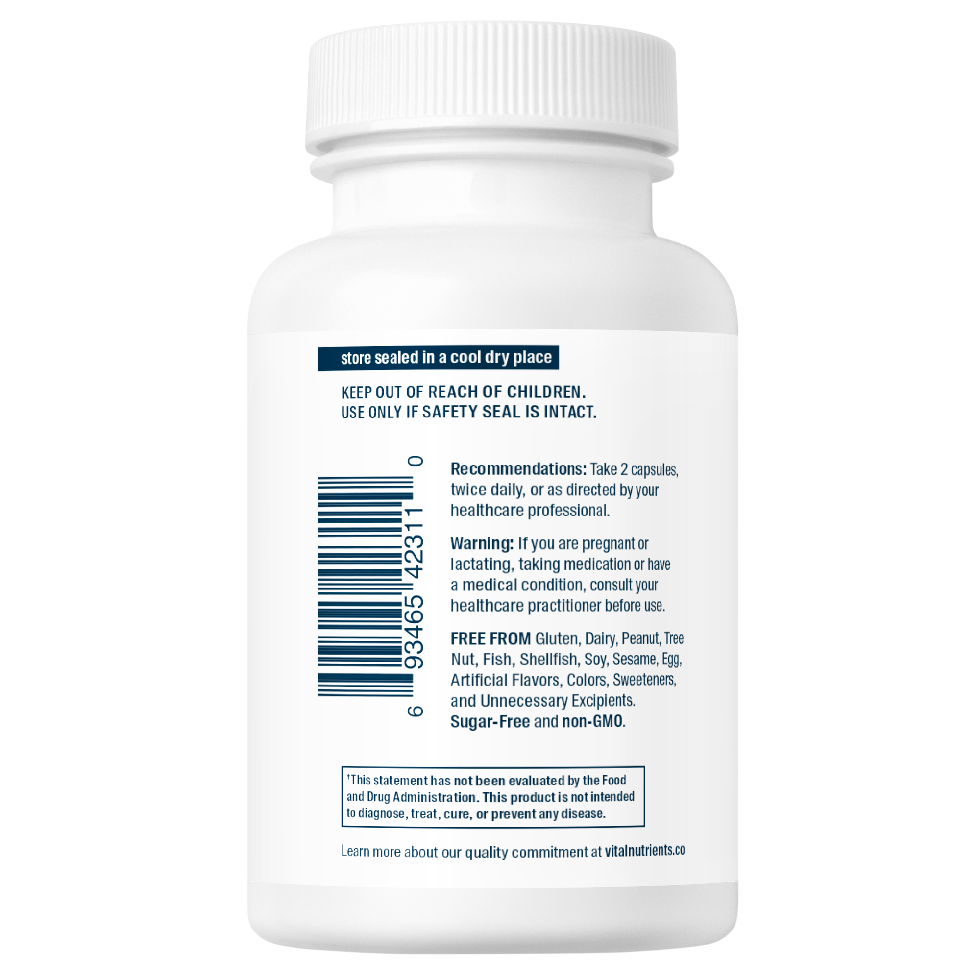 Adrenal Support - 60 Capsules | Vital Nutrients