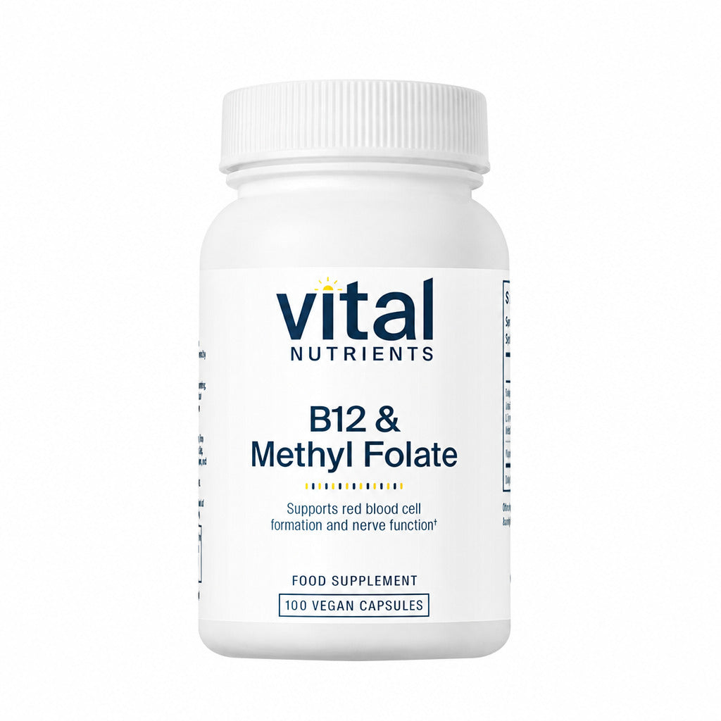 B12 & Methyl Folate - 100 Capsules | Vital Nutrients