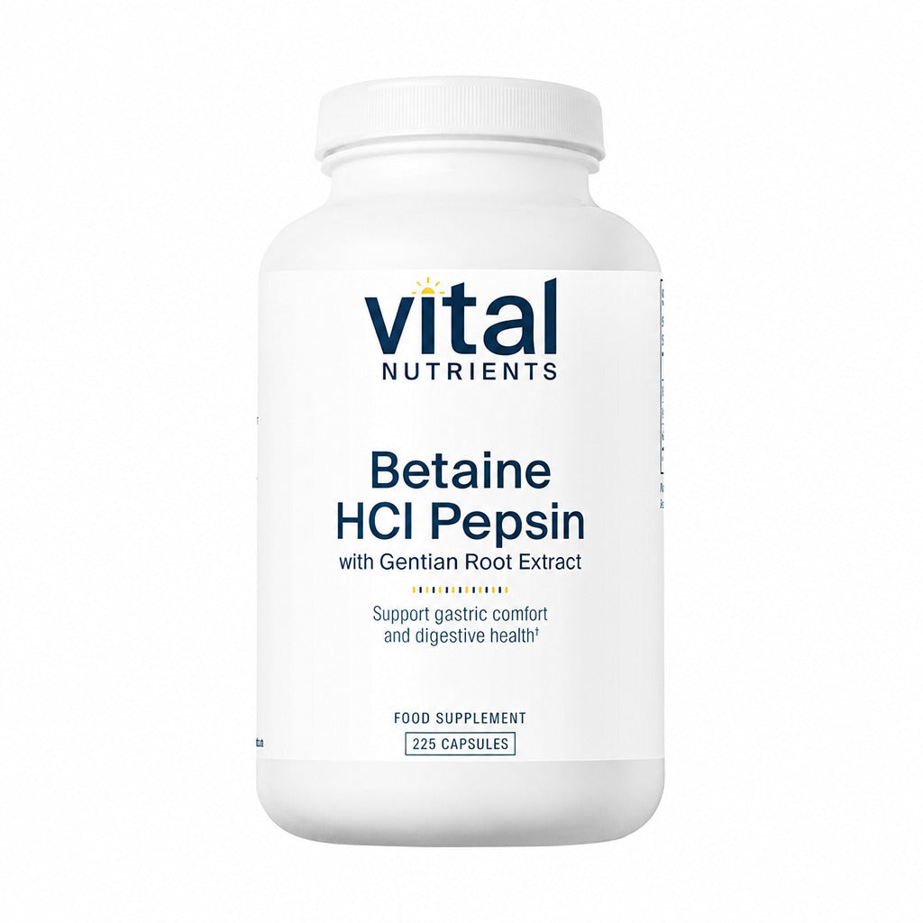 Betaine HCl Pepsin - 225 Capsules | Vital Nutrients