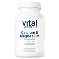 Calcium/Magnesium (Citrate & Malate) - 100 Capsules | Vital Nutrients