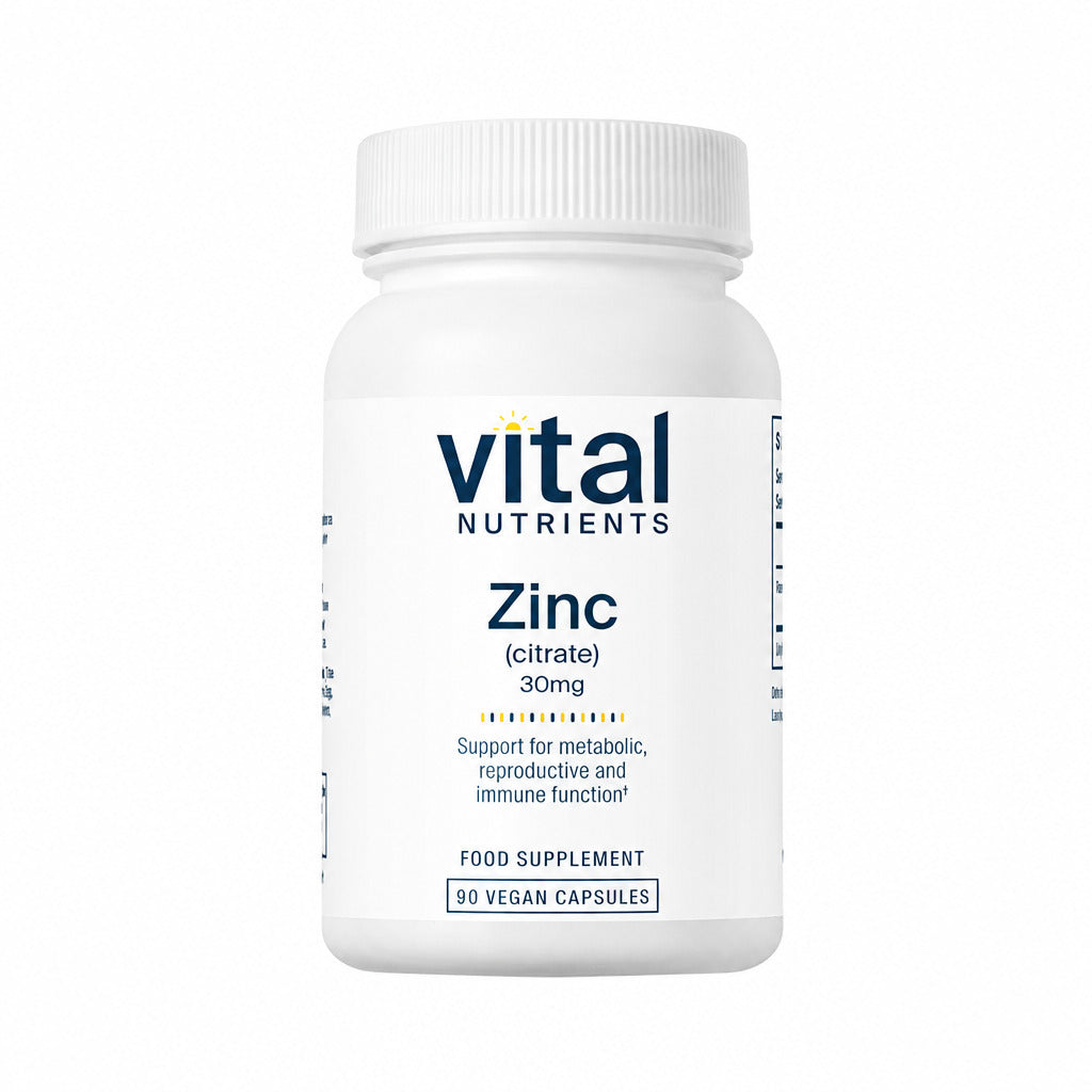 Zinc Citrate 30mg - 90 Capsules | Vital Nutrients