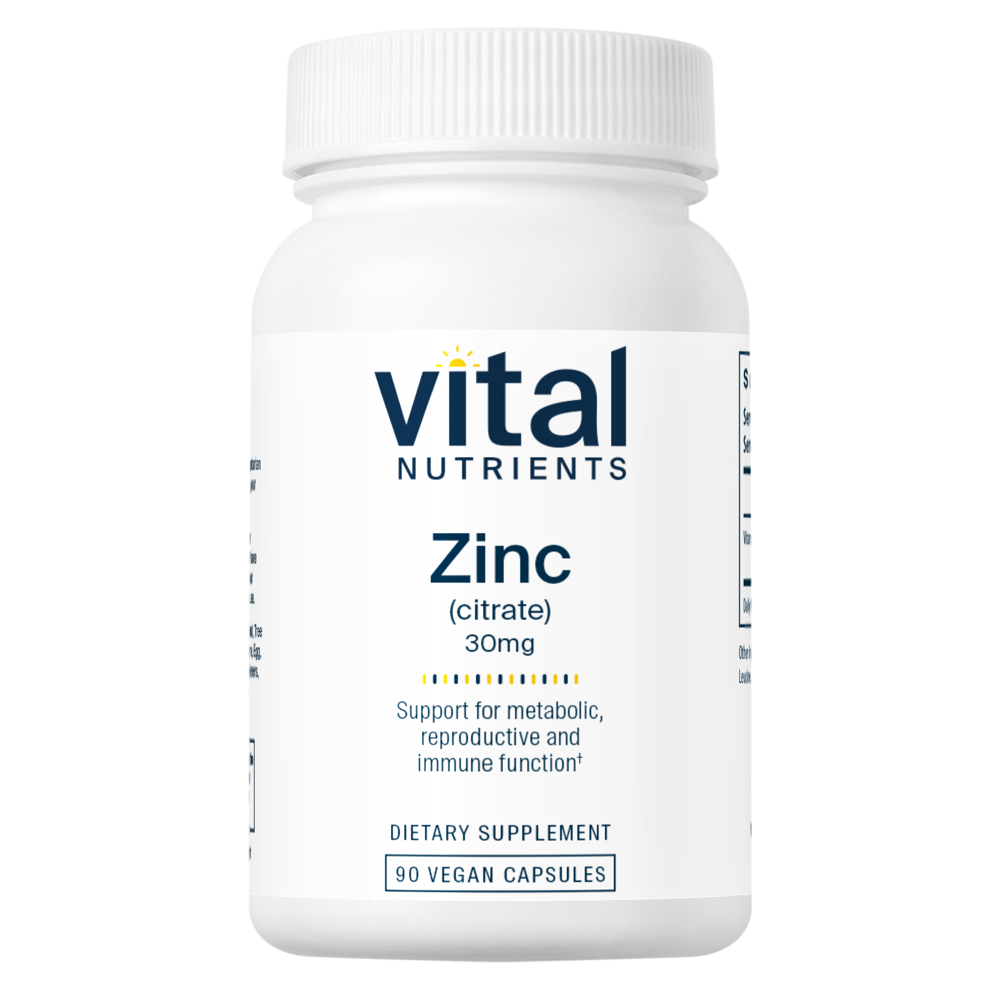 Zinc Citrate 30mg - 90 Capsules | Vital Nutrients