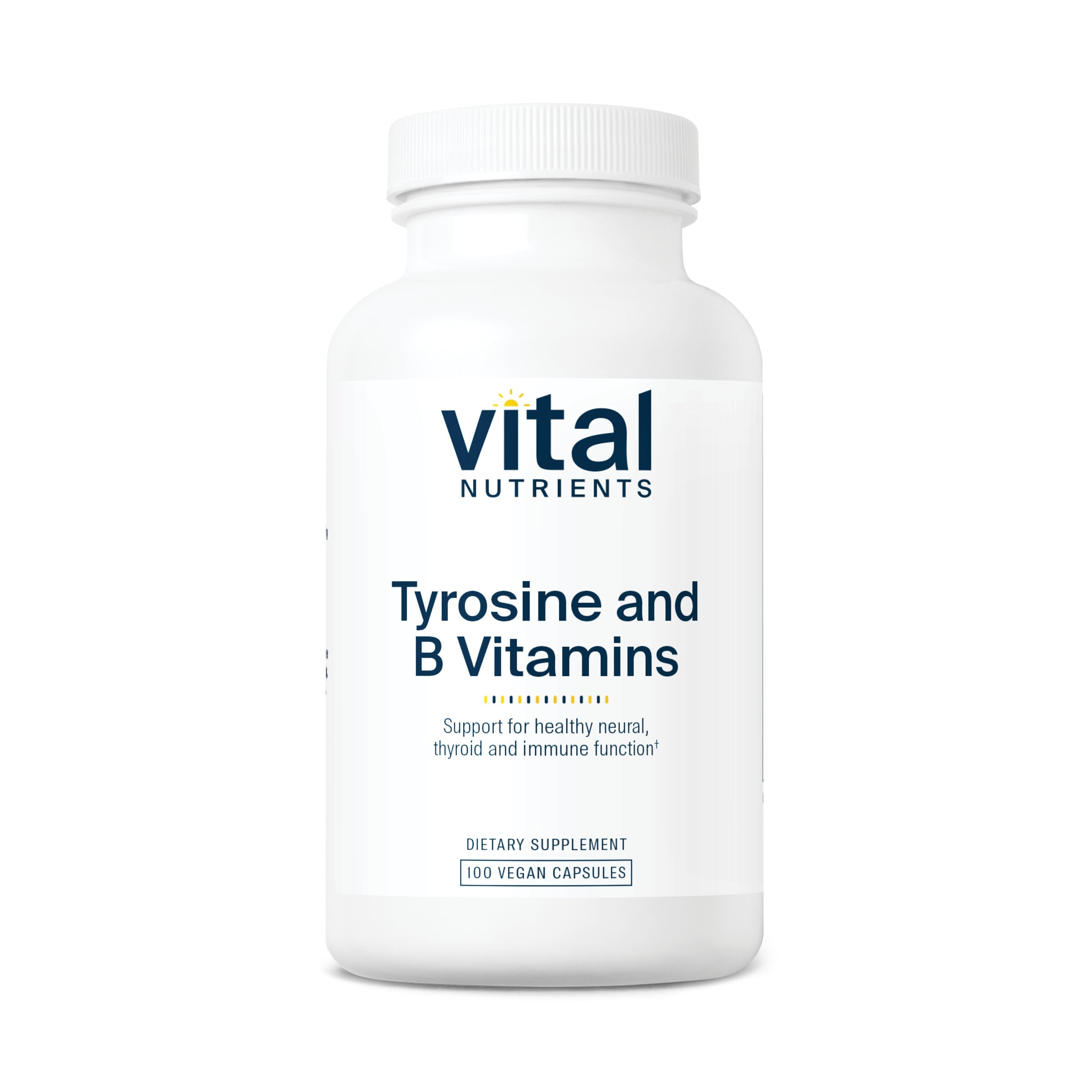 Tyrosine and B Vitamins - 100 Capsules | Vital Nutrients