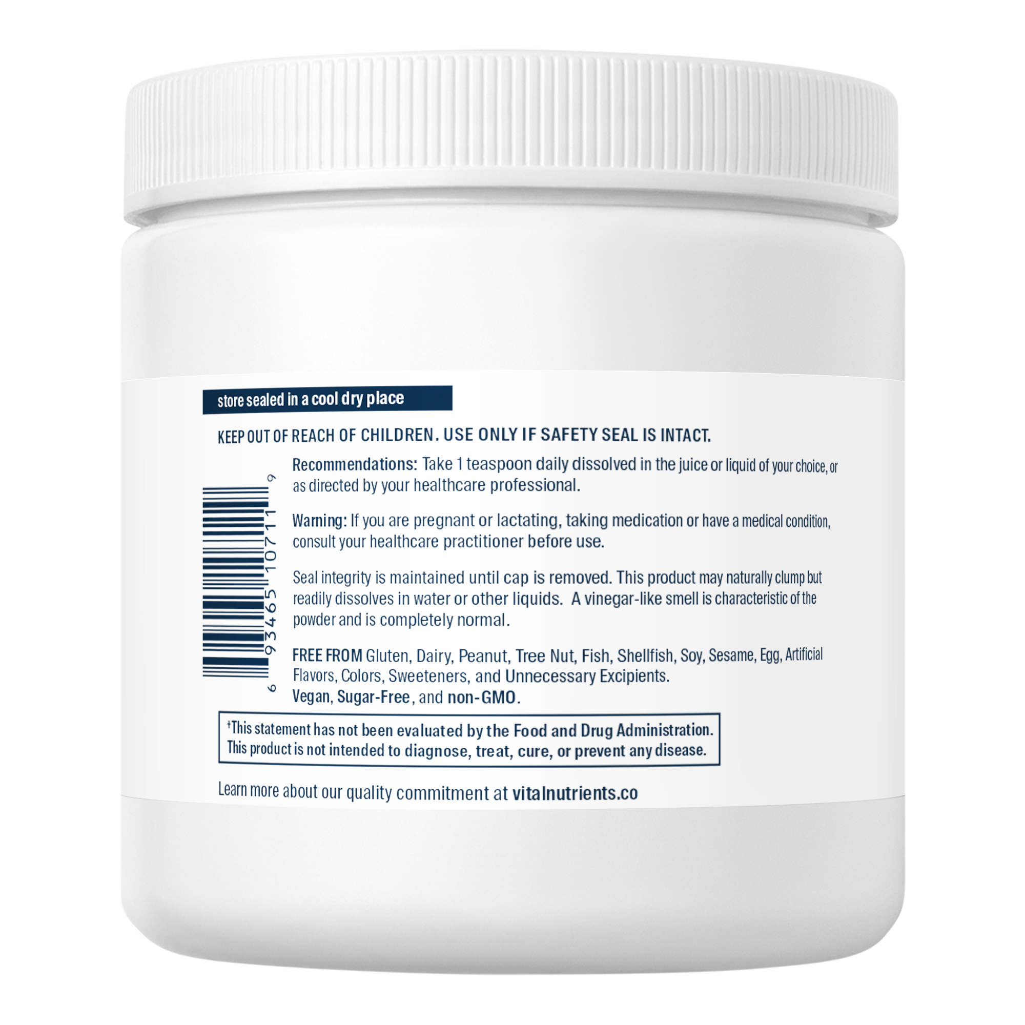 Acetyl L-Carnitine Powder - 100g | Vital Nutrients