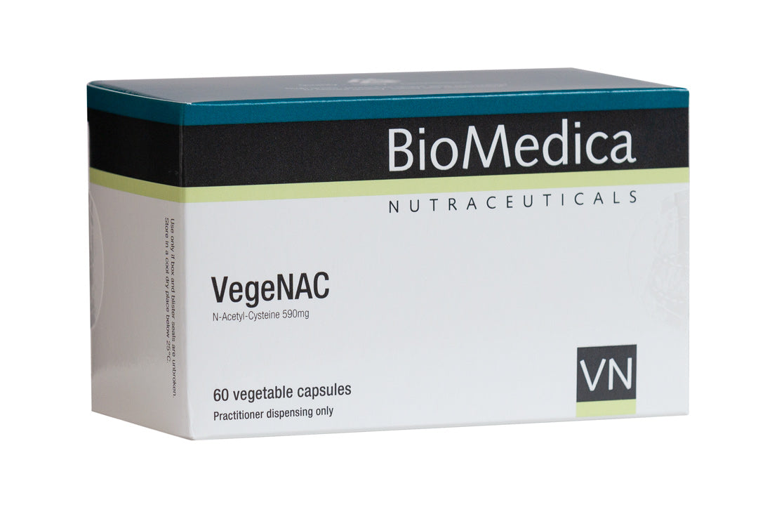 VegeNAC (N-Acetyl-L-Cysteine) - 60 Capsules | BioMedica