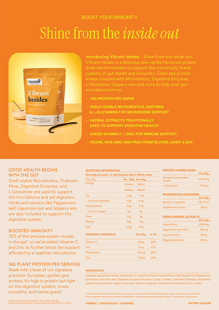 Plant Protein Plus - Vibrant Insides - 250g | Nuzest