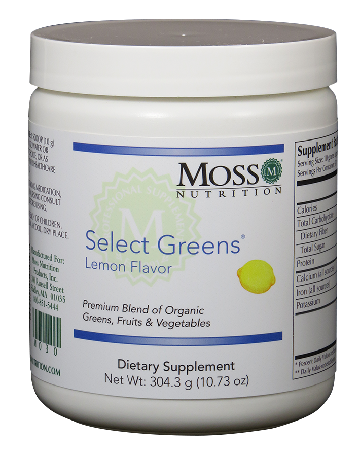 Select Greens (Lemon Flavour) - 304.3g | Moss Nutrition