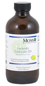Icelandic Cod Liver Oil (Natural Lemon Flavour) - 240ml | Moss Nutrition
