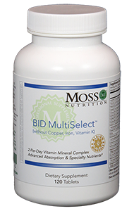 BID MultiSelect (Without Copper, Iron, Vitamin K) - 120 Tablets | Moss Nutrition
