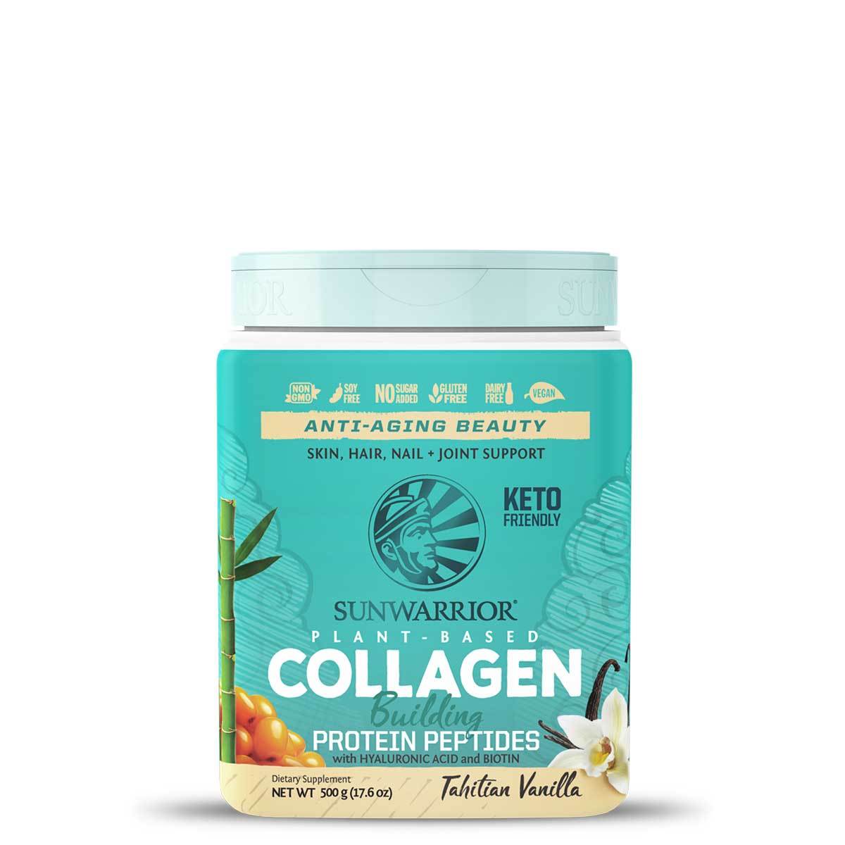 Collagen Plant Based Protein Peptides (Vanilla Flavour) - 500g | Sunwarrior